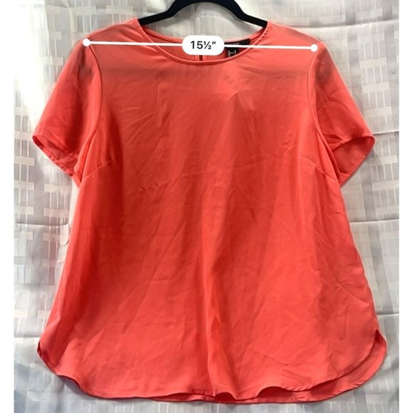 FOREVER 21, Women SHIRT, SHORT sleeve, SIZE L, COLOR ORANGE - Picture 3 of 7
